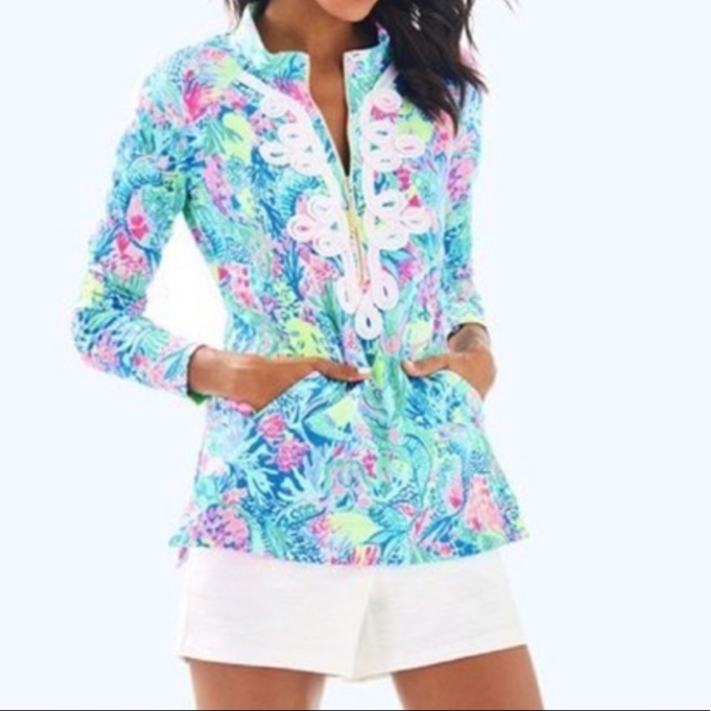 lilly pulitzer popover (rare mermaids cove print)